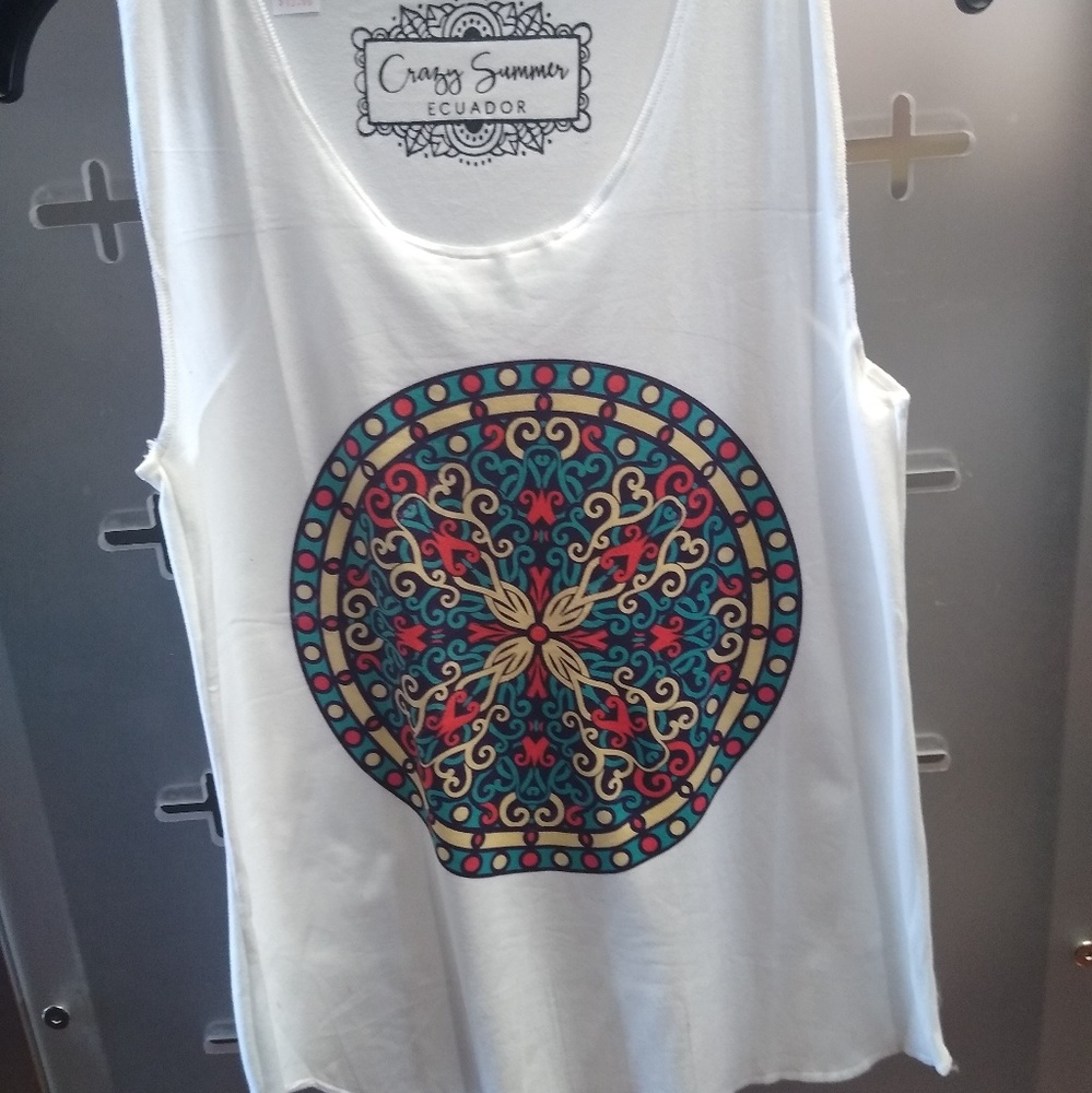 Tank top with mandala print